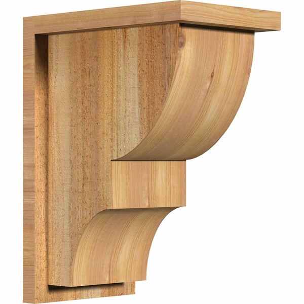 Ekena Millwork Ridgewood Rough Sawn Corbel w/Backplate, Western Red Cedar, 8"W x 12"D x 16"H COR08X12X16RID01RWR - main
